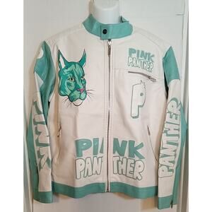 Pink Panther Moto Race Jacket HEADGEAR Classics Teal/White Size XL